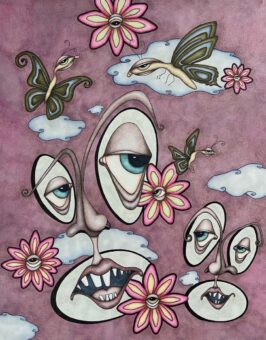 A Bleak Prognosis by Amelia Ink, Copic Marker & Colored Pencil , Framed, 11 x 14 inches
